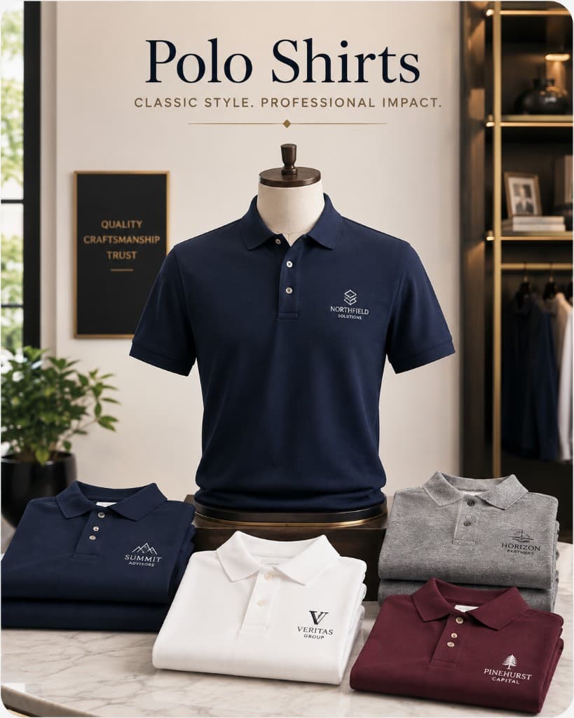 Embroidered and printed polo shirts for Basingstoke staff uniforms